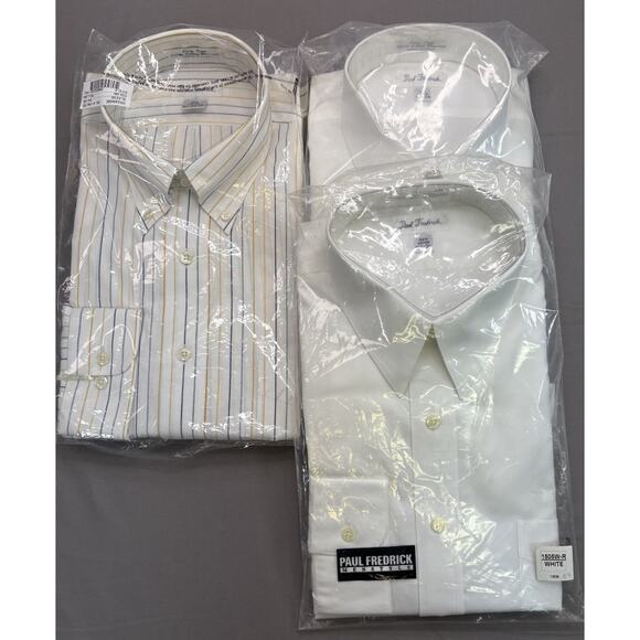Paul Fredrick Other - Lot of 3 NEW IN PACKAGES PAUL FREDERICK SHIRTS 16 1/2 -34
